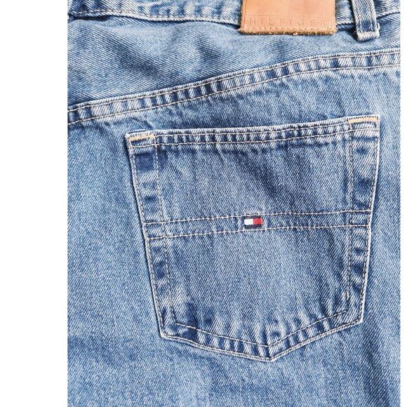 Tommy Hilfiger Jeans Women's Sz 16 Straight Blue Denim High-Rise VTG Y2K 2002 - Picture 5 of 7